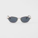 Irregular frame sunglasses gold - Imagen 3