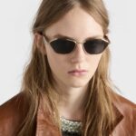Irregular frame sunglasses gold - Imagen 2