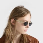 Irregular frame sunglasses gold - Imagen 6